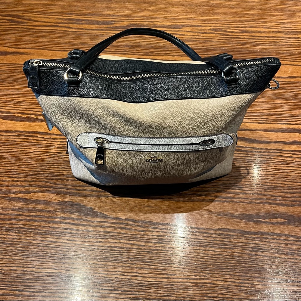 Coach Purse Beige and Black